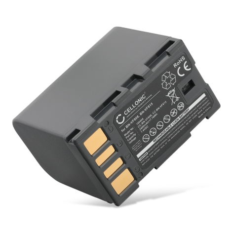Batteri till JVC EX-Z2000; GC-PX10; GR-D720; GR-D721; GR-D725 BN-VF808 BN-VF815 BN-VF823 (2250mAh, 7.4V) från CELLONIC