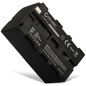 NP-F970 F96 NP-F550 F570 F750 F770 F330 Batteri för Sony HXR-MC2500 HXR-NX100 NX5 HDR-FX1 FX7 FX1000 DSR-PD150 PD170 NEX-FS700r, 4400mAh Kamera-ersättningsbatteri med lång batteritid
