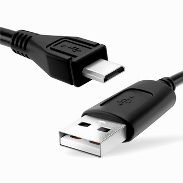 GPS datakabel / USB-kabel för Garmin Edge 520 Plus, 820, 1000, 1030 / Dashcam 55 / Zumo 595 / Approach / Dezl 760 navigator/tracker - 1m 1A laddsladd PVC - svart överföringskabel