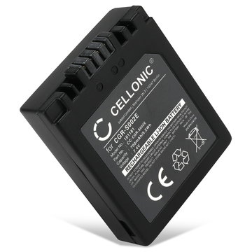 1x Batteri till Panasonic Lumix DMC FZ20, FZ5, FZ1, FZ10, FZ2, FZ3, FZ4, FZ15, CGA-S002 CGA-S002e CGA-S002e-1B CGR-S002 DMW-BM7 (700mAh, 7.4V) från CELLONIC
