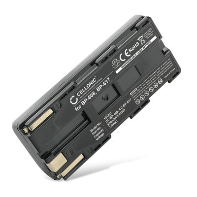 Batteri till Canon PowerShot G10, G2000, PowerShot G10, GL2, EOS 300v, E1 E2 E30, ES8400v BP-608 BP-608A BP-617 (800mAh, 7.4V) från CELLONIC