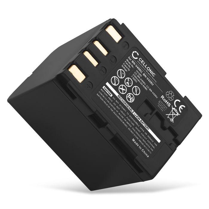 BN-V408U -V416U -V428U BN-V438U Batteri för JVC GR-DVL100 -DVL145 -DVL150 -DVL157 -DVL167 GR-DV2000 -DV3000 -DV4000 -DV500 GR-D20 -D21, 3300mAh Kamera-ersättningsbatteri med lång batteritid