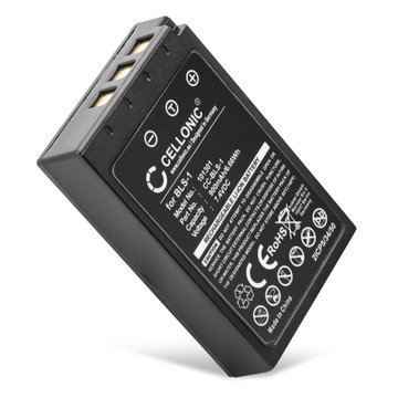 BLS-1 Batteri för Olympus E-420 E-450 E-410 E-400 E-420 E-620 E-600 Pen E-P3 E-PL1 E-P1 E-P2, 900mAh Kamera-ersättningsbatteri med lång batteritid