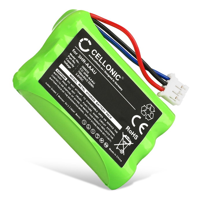 CELLONIC® uppladdningsbart 3HR-AAAU,70AAAH3BMXZ,T373 batteri för Bang & Olufsen BEOCOM 6000 trådlös telefon - telefonbatteri, ersättningsbatteri