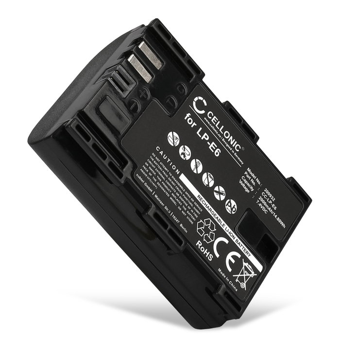 LP-E6 LP-E6N Batteri för Canon EOS 5D Mark II III IV EOS 5DS R EOS 60D 60Da EOS 6D Mark II EOS 70D EOS 7D Mark II EOS 80D, 2000mAh Kamera-ersättningsbatteri med lång batteritid