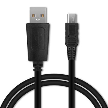 svart datakabel för Dell Mini 3 USB mobil & smartphone - 1m 1A för snabb överföring - PVC USB-sladd