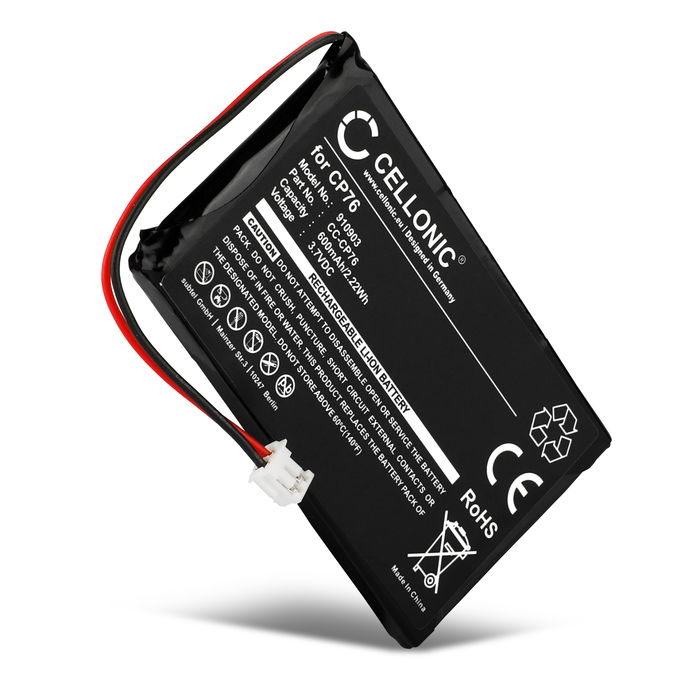 CELLONIC uppladdningsbart CP76 batteri för Grundig Calios 1, Calios A1, Calios H1, BTI Verve 500 trådlös telefon - telefonbatteri, ersättningsbatteri