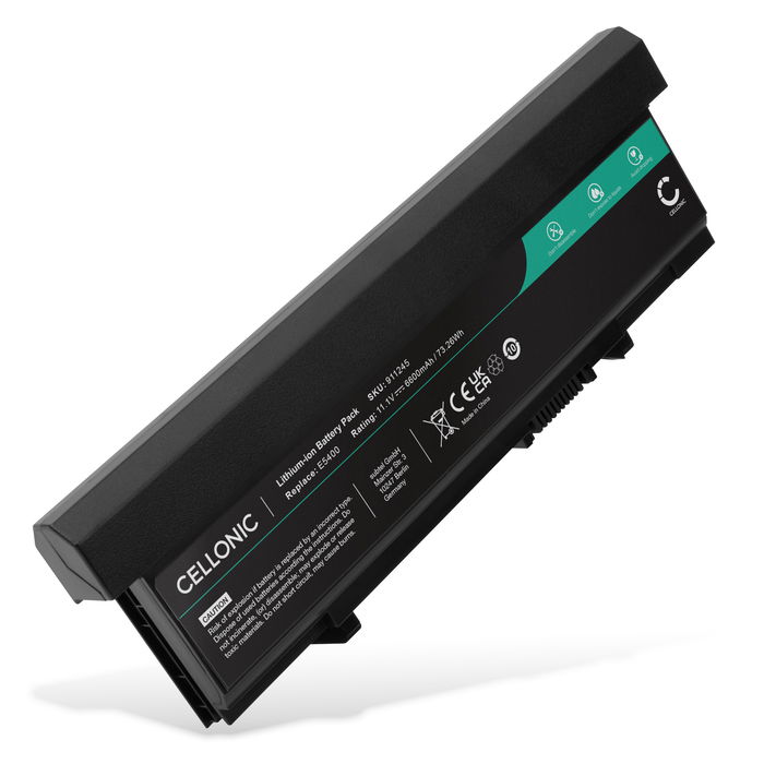 Battery for Dell Latitude E5550, E5500, E5410, E5510, E5400, PP32LA, MT196, KM742, KM760, RM661 11.1V 6600mAh from CELLONIC
