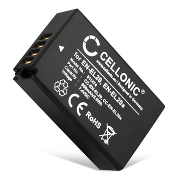 EN-EL20 EN-EL20a Batteri för Nikon 1 AW1 Nikon 1 J1 1 J2 1 J3 Nikon 1 S1 Nikon 1 V3 Nikon CoolPix P1000 Coolpix A Nikon DL24-500, 800mAh Kamera-ersättningsbatteri med lång batteritid