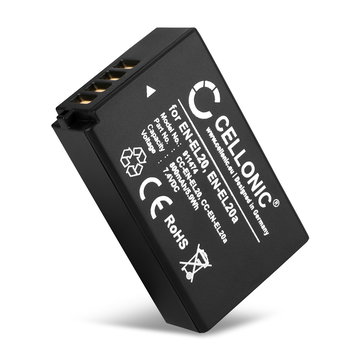 EN-EL20 EN-EL20a Batteri för Nikon 1 AW1 Nikon 1 J1 1 J2 1 J3 Nikon 1 S1 Nikon 1 V3 Nikon CoolPix P1000 Coolpix A Nikon DL24-500, 800mAh Kamera-ersättningsbatteri med lång batteritid