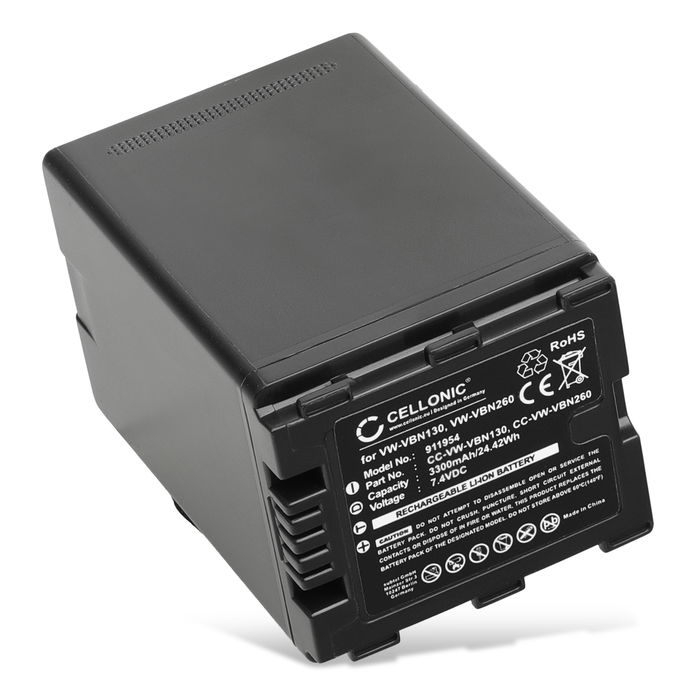 Batteri för Panasonic HCX929 TM900 SD900 SD800 SD909 HS900 VBN130 VBN260 3300mAh från CELLONIC