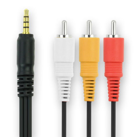 AV Video Cable for Nikon D3100; D7000; D90; D7100; D5000; D80; D3 – Black from subtel