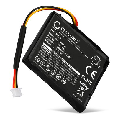 CELLONIC 6027A0114501,KL1 GPS-batteri för TomTom VIA 1405 1405M 1405T, VIA 1435 1435TM, VIA 1505 1505M 1505T, VIA 1535 med 900mAh 3.6V - 3.7V - navigatorbatteri med lång batteritid