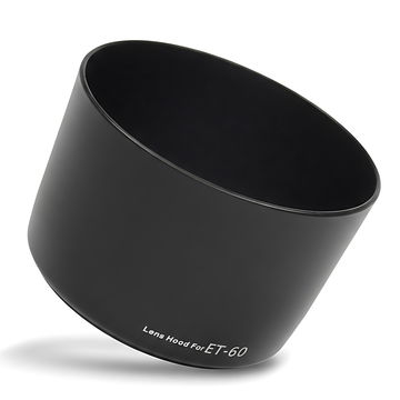 ET-60 Kamera Motljusskydd för Canon EOS 40D, EF 90-300mm 4.5-5.6 USM, EF 75-300mm 4-5.6 II USM, 4-5.6 III USM, EF-S 55-250mm 4-5.6 IS II – Plast bajonett cylinder / rund / tub Motljusskydd från CELLONIC