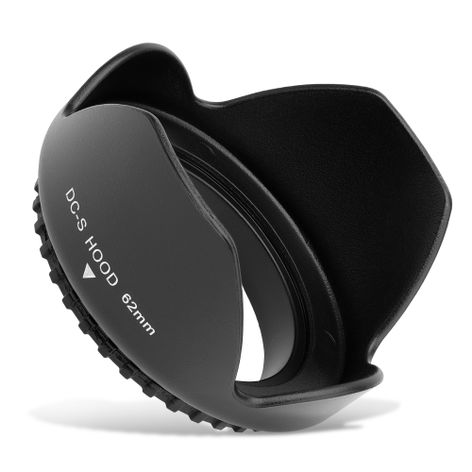Lens Hood Ø 62mm – Flower / Tulip / Petal, Plastic, Bayonet from CELLONIC – Sigma 30mm 1.4 EX DC HSM; Nikon AF 85mm f/1.8 D