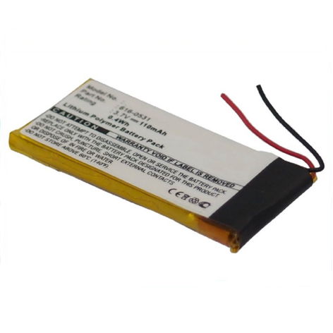 Batteri för Apple iPod nano 6G, 6 Gen. - A1366 616-0531, 616-0532 (110mAh, 3.7V) från subtel