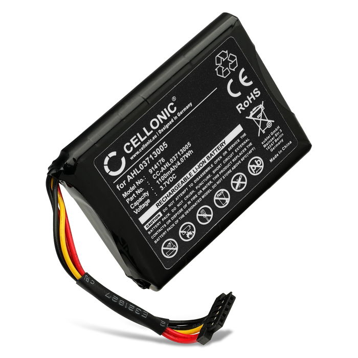 Batteri till TomTom Via Live 120, 125, 120 Live Western Europe, GO Live 820 Europe, XL Live, XL 340M Live, XL 340TM Live, 4EL0.001.01, VF3A VF3A (1100mAh, 3.7V) från CELLONIC