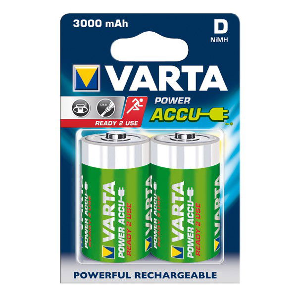 Uppladdningsbara batterier D / Mono Varta Power Accu Varta 56720 (3,000mAh) 2x
