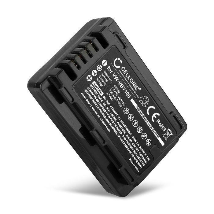 Batteri till Panasonic HC-V110, HC-V130, HC-V201 VW-VBY100 (850mAh, 3.7V) från CELLONIC