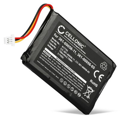 CELLONIC 361-00056-05 361-00056-11 GPS-batteri för Garmin Camper 770 LMT-D, nüvi 40, 42, 52, 55, 56, 66, 68, 2689 (LM, LT, LMT) med 750mAh 3.7V - navigatorbatteri med lång batteritid