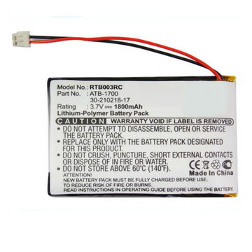 30-210218-17, ATB-1700 Battery for RTI T3-V, RTI T3-V+, RTI T3-V Plus 1800mAh Battery Replacement Remote Control Transmitter