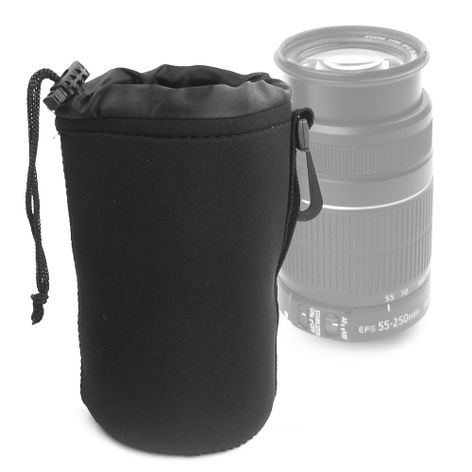 CELLONIC Objektivpåse Canon RF 100mm F2.8 L Macro IS USM svart, Neopren