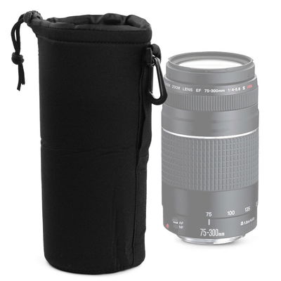 20cm x 10cm (XL) Objektivcase som passar flera varumäkren - fodral i svart Neopren material som håller ditt objektiv i tryggt förvar, perfekt vid förvaring och transport