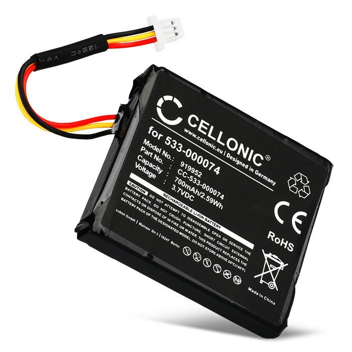 CELLONIC Logitech 533-000074 Ersättningsbatteri för Logitech F540, G930 headset / hörlurar med 700mAh, 3.7V - reservbatteri