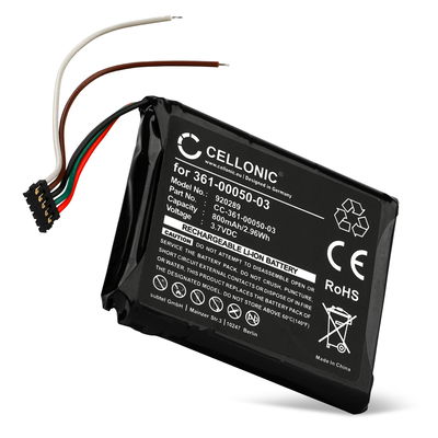 CELLONIC 361-00050-03,361-00050-10 GPS-batteri för Garmin Edge 510 med 800mAh 3.6V - 3.7V - navigatorbatteri med lång batteritid