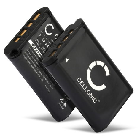 2x Battery for Sony Cyber-shot DSC-H400, DSC-HX300, DSC-HX400 NP-BX1 (1090mAh, 3.7V) from CELLONIC