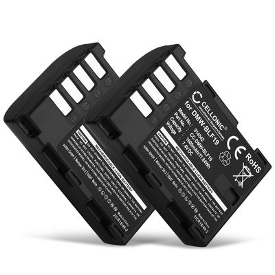 2x Batteri till Panasonic Lumix DC-GH5, Lumix DMC-GH4, Lumix DMC-GH3, Lumix DMC-GH4R, DMW-BLF19 DMW-BLF19 DMW-BLF19E DMW-BLF19PP (1600mAh, 7.4V) från CELLONIC