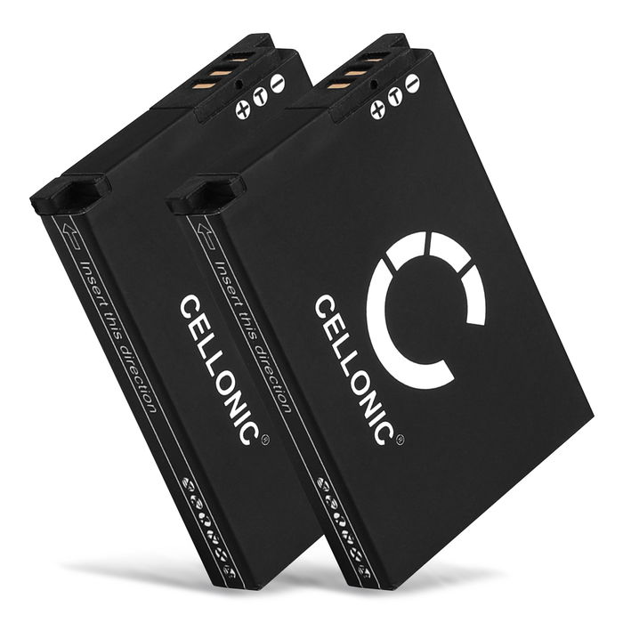 2x SLB-10 Batteri för Toshiba Camileo X-SPORTS, 1050mAh Kamera-ersättningsbatteri med lång batteritid