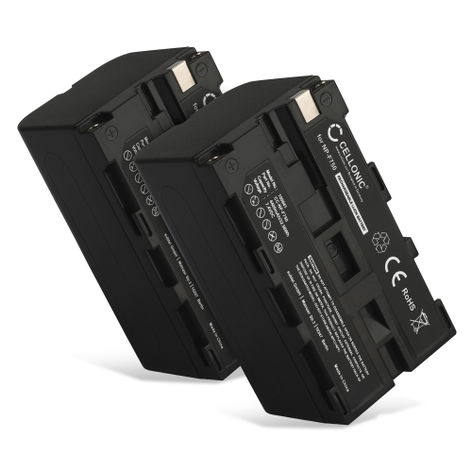 2x Batteri till Sony CRX10U; CCD-RV100; CCD-RV200; CCD-SC5 NP-F750 NP-F570 NP-F960 NP-F970 NP-F330 (4400mAh, 7.4V) från CELLONIC