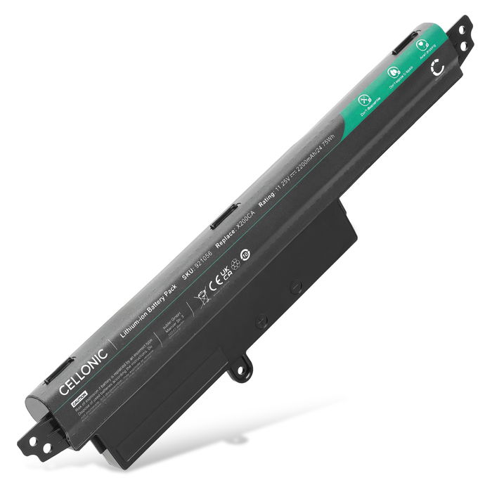 Batteri för ASUS Vivobook F200M, F200MA, X200M, X200MA, X200CA, A31N1302 11.25V 2200mAh från CELLONIC