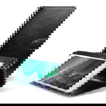 Universalt flipcover med korthållare för Smartphones (15.7cm x 8cm x 2cm / ~ 5,3 - 5,5") smartphone/mobiltelefon - plånboksfodral med magnetlås och mobil stand i tålig PU läder design - självhäftande skal med plats för kort