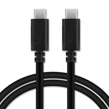 svart datakabel för HTC 10 / U11, Plus, Life / U12, Plus, Life / U Play / Desire 19 Plus / Bolt mobil & smartphone - 1,0m 3A (PD-60W) för snabb överföring - PVC USB-sladd