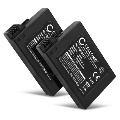 2x Batteri för Sony PSP Slim & Lite 2 (PSP-2000, PSP-2003, PSP-2004), PSP Slim & Lite 3 (PSP-3001, PSP-3003, PSP-3004) 1200mAh från CELLONIC