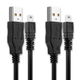 2x Datakabel 8-polig kamera-Mini-USB-B till USB A, 1.5m