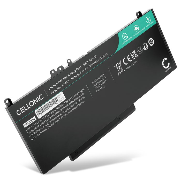 laptop-batteri för Dell Latitude E5470 ersättningsbatteri med 7200mAh 7.4V med lång batteritid