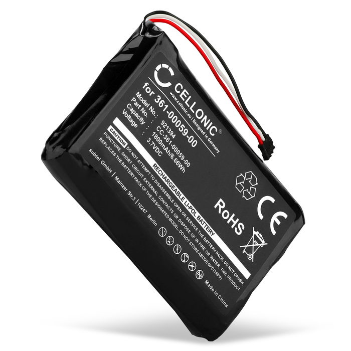CELLONIC 361-00059-00 GPS-batteri för Garmin Zumo 390, Zumo 350, Zumo 340 (010-01043-01, 020-00218-05) med 1800mAh 3.6V - 3.7V - navigatorbatteri med lång batteritid
