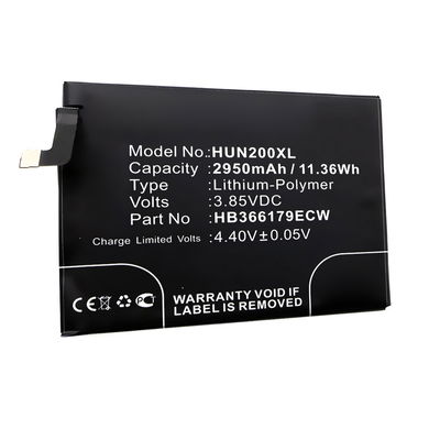 CELLONIC HB366179ECW mobilbatteri för Huawei Nova 2 / Nova 2 Dual SIM mobiltelefon - 3.85V, 2950mAh - ersättningsbatteri med lång batteritid