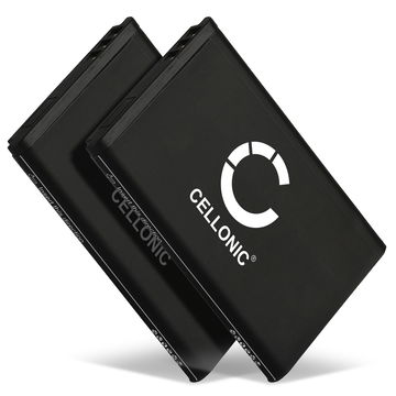 2x CELLONIC uppladdningsbart A051,10000058 batteri för Telekom Sinus 806, Snom M65, Telefunken FHD 170/5 trådlös telefon - telefonbatteri, ersättningsbatteri
