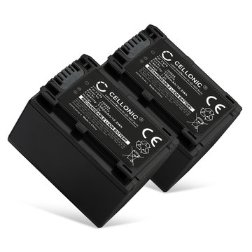 2x NP-FV70,NP-FV100 Batteri för Sony FDR-AX53 FDR-AX33 FDR-AX100E, HDR-CX280 HDR-CX305 HDR-CX425 HDR-CX570 HDR-CX625 HDR-CX730 HDR-CX900, HDR-PJ530 HDR-PJ650 HDR-PJ810, HDR-XR155, HDR-TD10, DCR-SX34, NEX-VG900, DEV-50, 1500mAh Kamera-ersättningsbatteri me