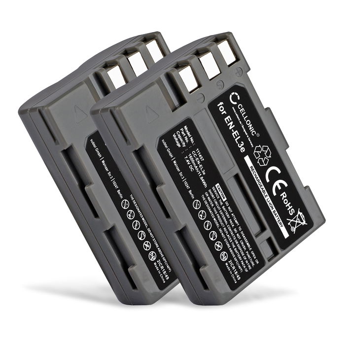 2x Batteri Nikon EN-EL3e - 1600mAh