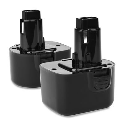 2x CELLONIC DE9071, DE9501, DC9071, DE9074, DE9075, DW9072 verktygsbatteri för Dewalt DC727, DC540, DC980, DC052, DW904, DW912 trådlösa verktyg med 12V, 3Ah och NiMH - ersättningsbatteri för batteridrivna verktyg