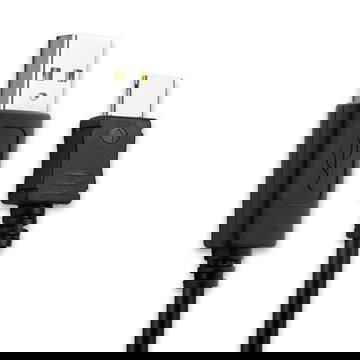 svart datakabel för Samsung SGH-E250, SGH-P300, SGH-U700, SGH-X830, SGH-E900 mobil & smartphone - 1m 0.5A för snabb överföring - PVC USB-sladd