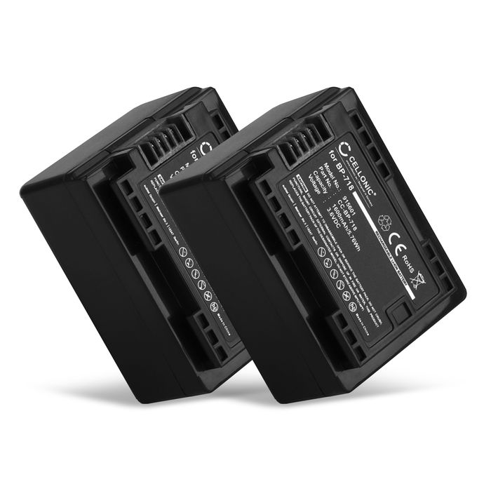 2x Batteri Canon BP-718 - 1600mAh