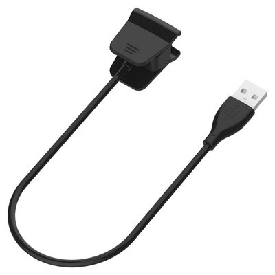 svart USB-kabel / datakabel för FitBit Alta HR smartwatch och fitnessarmband - 0,20m PVC laddsladd - 1A