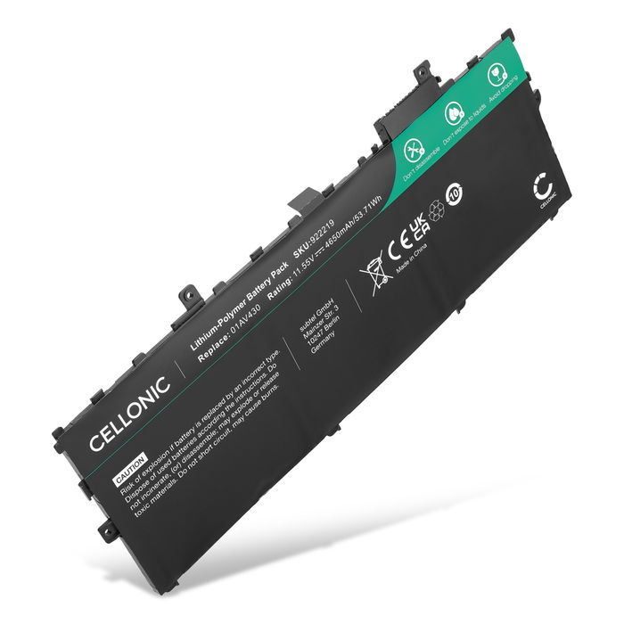 Lenovo ThinkPad X1 Carbon Gen 6 Batteri 11.55V 4650mAh