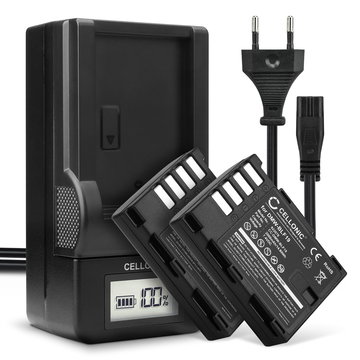 2x Batteri för Panasonic GH5 Lumix DC-GH5s DMC-GH4 GH4 GH4r GH4h GH3 GH3h GH3a G9 DC-G9 kamera med hög 2000mAh kapacitet + laddare för uppladdningsbara kamerabatterier